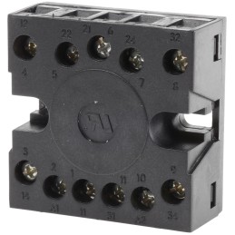1 pcs - Crouzet 11 Pin Panel Mount Relay Socket, for use with 814 Digital Timer