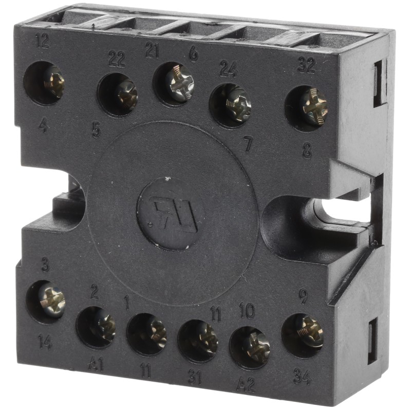1 pcs - Crouzet 11 Pin Panel Mount Relay Socket, for use with 814 Digital Timer