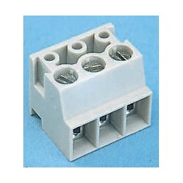 10 pcs - Wieland 8142 Series PCB Terminal Block, 3-Contact, 5mm Pitch, Cable Mount, 1-Row, Screw Termination