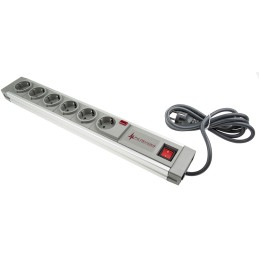 1 pcs - RS PRO 2m 6 Socket Type F - German Schuko Trailing Socket, 250 V ac