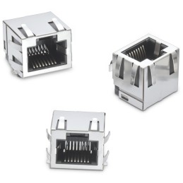 1 pcs - Wurth Elektronik WR-MJ Series Female RJ45 Connector, Surface Mount, Nickel Plated Brass Shield