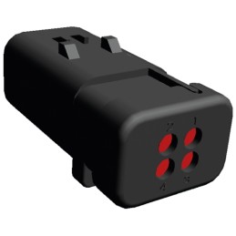 1 pcs - TE Connectivity, AMPSEAL 16 Automotive Connector Plug 4 Way