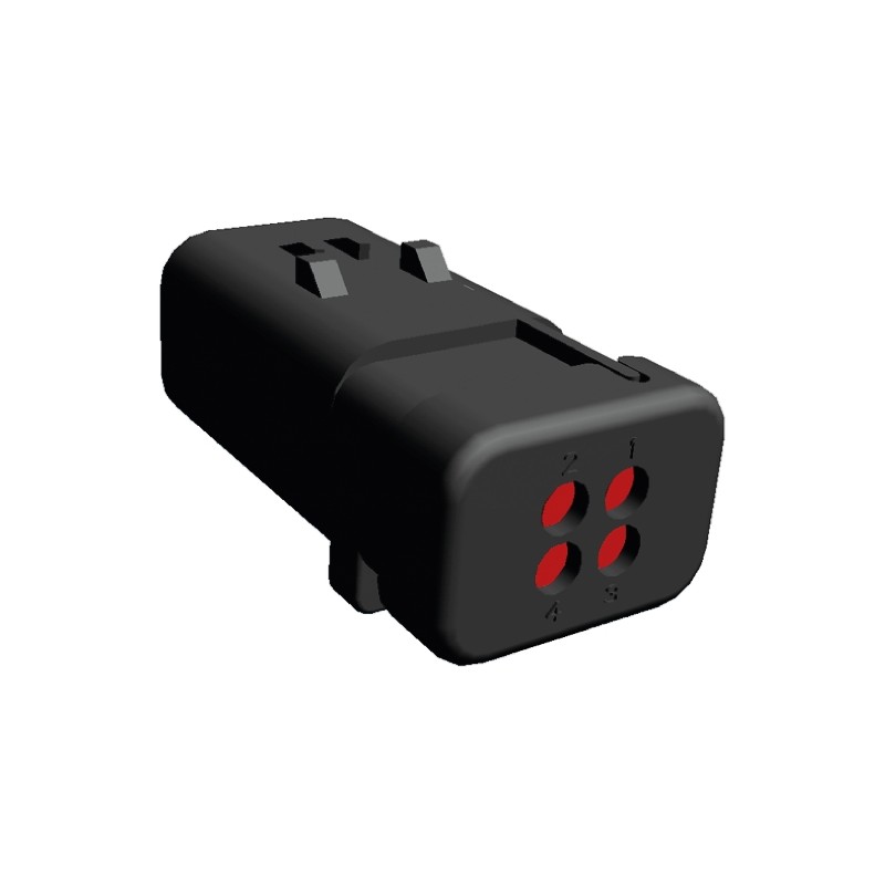 1 pcs - TE Connectivity, AMPSEAL 16 Automotive Connector Plug 4 Way