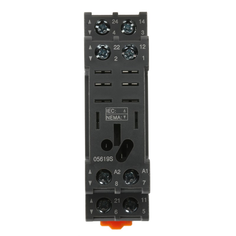 1 pcs - RS PRO 8 Pin 300V DIN Rail Relay Socket, for use with RS PRO RKL Relays DPDT