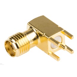 1 pcs - Molex SMA Series, jack PCB Mount SMA Connector, 50Ω, Solder Termination, Right Angle Body