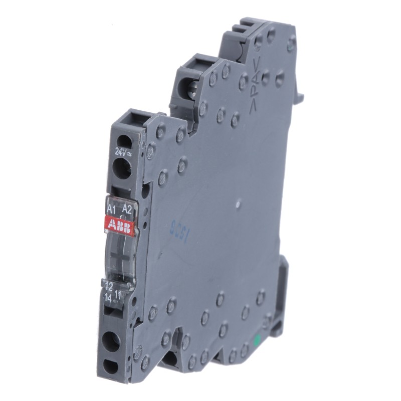 1 pcs - ABB R600 Series Interface Relay, DIN Rail Mount, 24V ac/dc Coil, SPDT, 3 - 6000mA Load