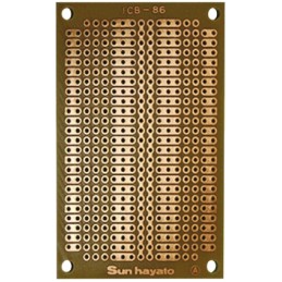 1 pcs - Matrix Board FR1 1mm Holes, 2.54 x 2.54mm Pitch, 72 x 47 x 1.6mm