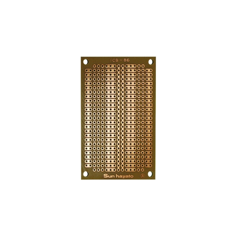 1 pcs - Matrix Board FR1 1mm Holes, 2.54 x 2.54mm Pitch, 72 x 47 x 1.6mm