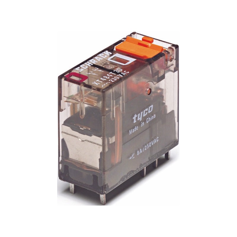 1 pcs - TE Connectivity PCB Mount Power Relay, 24V ac Coil, 8A Switching Current, DPDT