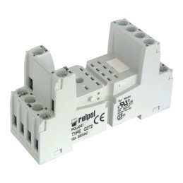 1 pcs - Relpol 8 Pin 300V ac DIN Rail Relay Socket, for use with R2N Relay