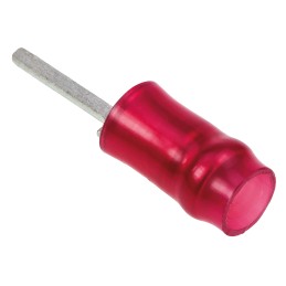 10 pcs - TE Connectivity, PIDG Insulated, Tin Crimp Pin Connector, 0.26mm² to 1.6mm², 22AWG to 16AWG, 1mm Pin Diameter, Red
