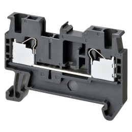 10 pcs - Omron XW5T Series Grey Non-Fused DIN Rail Terminal, 2.5mm², Single-Level, Push In Termination