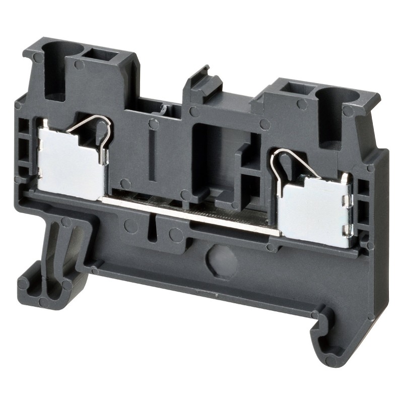 10 pcs - Omron XW5T Series Grey Non-Fused DIN Rail Terminal, 2.5mm², Single-Level, Push In Termination