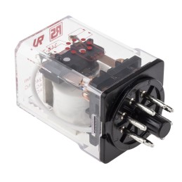 1 pcs - RS PRO Plug In Power Relay, 12V dc Coil, 10A Switching Current, DPDT
