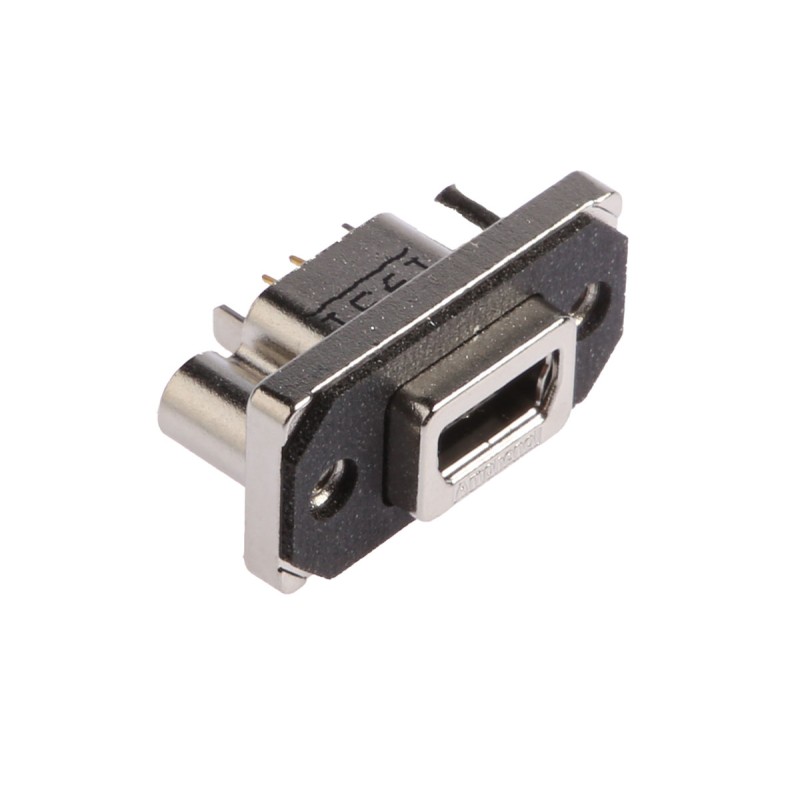 1 pcs - Amphenol ICC Straight, Through Hole, Socket Type B 2.0 USB Connector