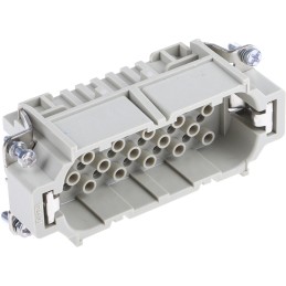 1 pcs - HARTING Heavy Duty Power Connector Insert, 10A, Male, Han D Series, 41 Contacts