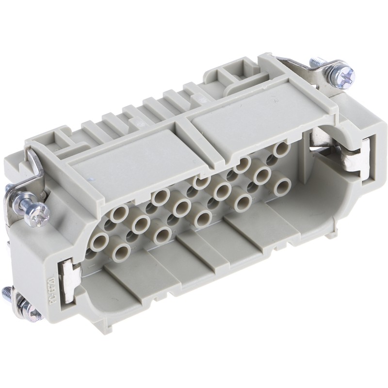 1 pcs - HARTING Heavy Duty Power Connector Insert, 10A, Male, Han D Series, 41 Contacts