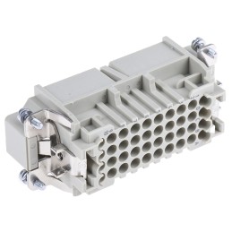 1 pcs - HARTING Heavy Duty Power Connector Insert, 10A, Male, Han D Series, 41 Contacts