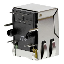 1 pcs - Bel-Stewart MagJack Series Female RJ45 Connector, Through Hole, STP Shield