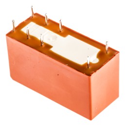 1 pcs - TE Connectivity PCB Mount Power Relay, 24V dc Coil, 8A Switching Current, DPDT