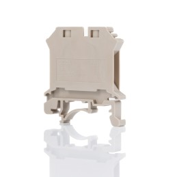 10 pcs - RS PRO Beige DIN Rail Terminal Block, 4mm², Single-Level, Screw Termination