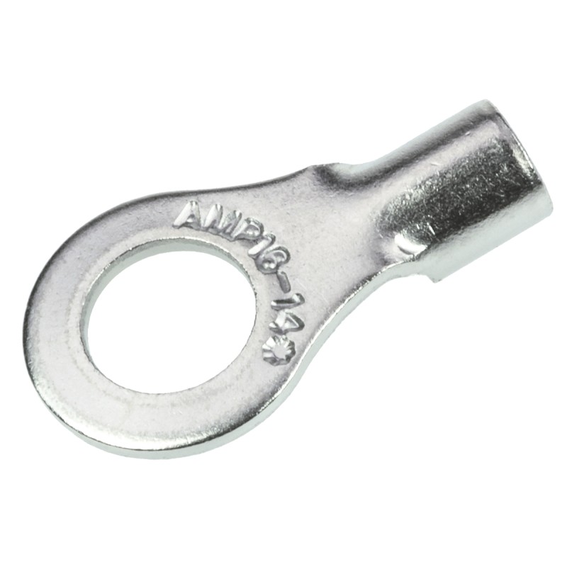 10 pcs - TE Connectivity, STRATO-THERM Uninsulated Ring Terminal, M5 Stud Size, 1mm² to 2.6mm² Wire Size