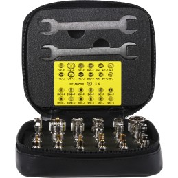 1 pcs - RS PRO RF Connector Kit RF Coaxial Inter Series Adapter Kit 2 x Spanners & is Supplied in a Zip-Up Soft Case, 30 RF