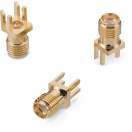 1 pcs - Wurth Elektronik WR-SMA Series, jack Edge Mount SMA Connector, Solder Termination, Straight Body