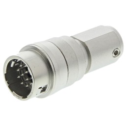 1 pcs - Hirose Circular Connector, 12 Contacts, Cable Mount, Miniature Connector, Plug, Male, HR10 Series