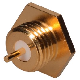 1 pcs - Huber+Suhner, jack Panel Mount MMBX Connector, 50Ω, Straight Body