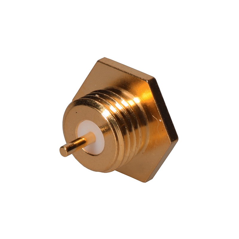 1 pcs - Huber+Suhner, jack Panel Mount MMBX Connector, 50Ω, Straight Body