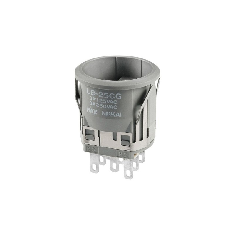 1 pcs - NKK Switches LB Series Push Button Switch, On-(On), Panel Mount, 22mm Cutout, DPDT, 125V, IP65