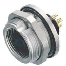 1 pcs - binder Circular Connector, 2 Contacts, Panel Mount, M9 Connector, Socket, Female, IP67, 712 Series