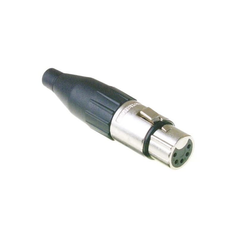 1 pcs - Amphenol Cable Mount XLR Connector, Female, 133 V ac, 5 Way, Tin Plating