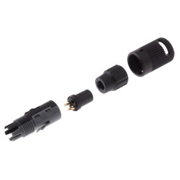 1 pcs - binder Circular Connector, 2 Contacts, Cable Mount, Subminiature Connector, Socket, Female, IP40, 710 Series