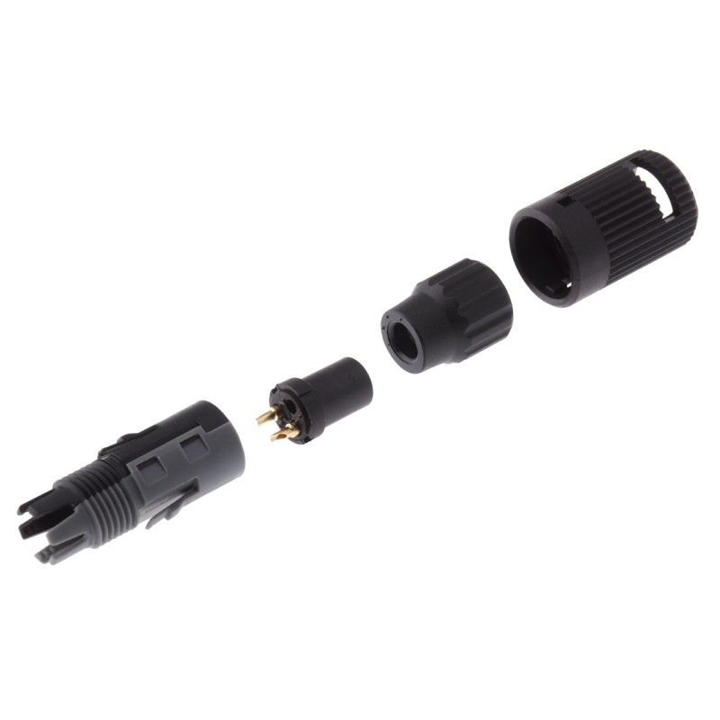 1 pcs - binder Circular Connector, 2 Contacts, Cable Mount, Subminiature Connector, Socket, Female, IP40, 710 Series