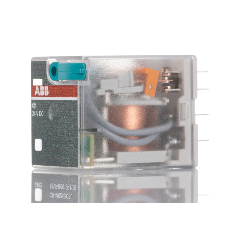 1 pcs - ABB CR-M Series Interface Relay, DIN Rail Mount, 24V dc Coil, 4CO (SPDT), 6A Load