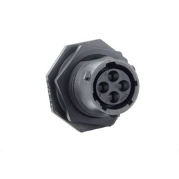 1 pcs - Souriau Circular Connector, 4 Contacts, Cable Mount, Socket