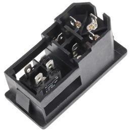 1 pcs - RS PRO C14 Snap-In IEC Connector Male, 6A, 250 V, Fuse Size 5 x 20mm