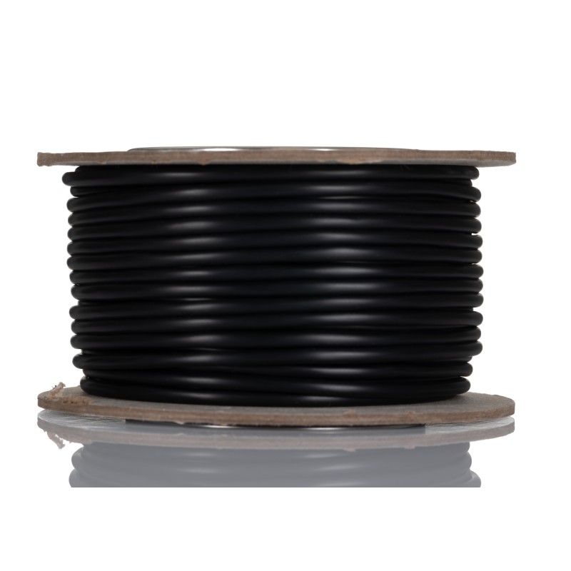 1 Reel of 25 - RS PRO Multicore Industrial Cable, 2 Cores, 0.22 mm², DEF STAN, Unscreened, 25m, Black PVC Sheath