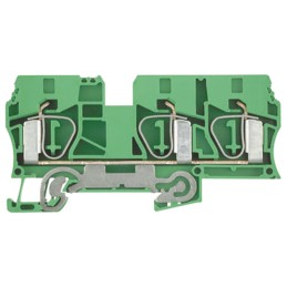 1 pcs - Weidmuller Z Series Green, Yellow PE Terminal, Single-Level, Clamp Termination