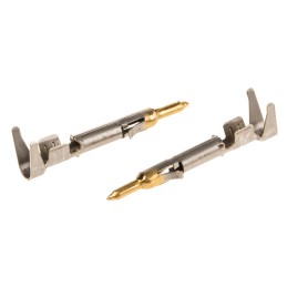 10 pcs - TE Connectivity Mini-Universal MATE-N-LOK Series Male Crimp Terminal, 22AWG Min, 18AWG Max