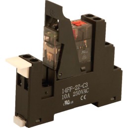 1 pcs - Hongfa Europe GMBH RMTFL Series Interface Relay, DIN Rail Mount, 24V ac Coil, DPDT, 2-Pole, 16A Load
