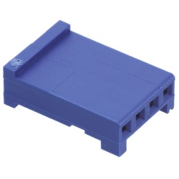 10 pcs - TE Connectivity, AMPMODU HE13/HE14 Female Connector Housing, 2.54mm Pitch, 4 Way, 1 Row