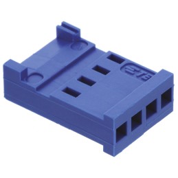 10 pcs - TE Connectivity, AMPMODU HE13/HE14 Female Connector Housing, 2.54mm Pitch, 4 Way, 1 Row
