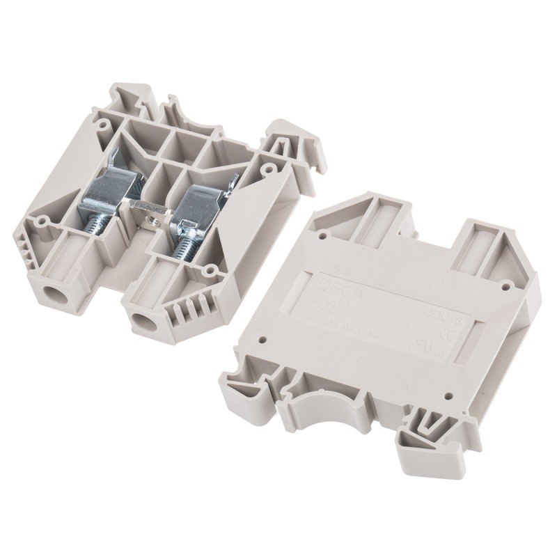 10 pcs - RS PRO Beige DIN Rail Terminal Block, 16mm², Screw Termination