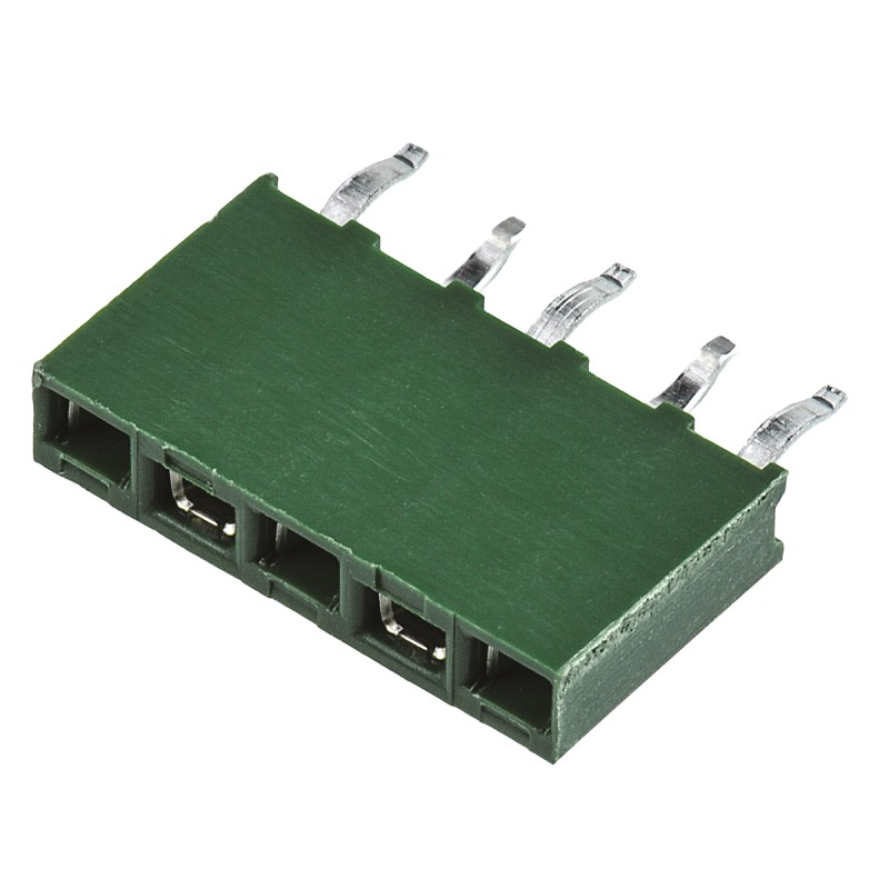10 pcs - TE Connectivity AMPMODU HV100 Series Straight Through Hole Mount PCB Socket, 5-Contact, 1-Row, 2.54mm Pitch, Solder