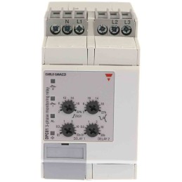 1 pcs - Carlo Gavazzi Phase, Voltage Monitoring Relay, 3, 3+N Phase, SPDT, 510 - 793V ac, DIN Rail