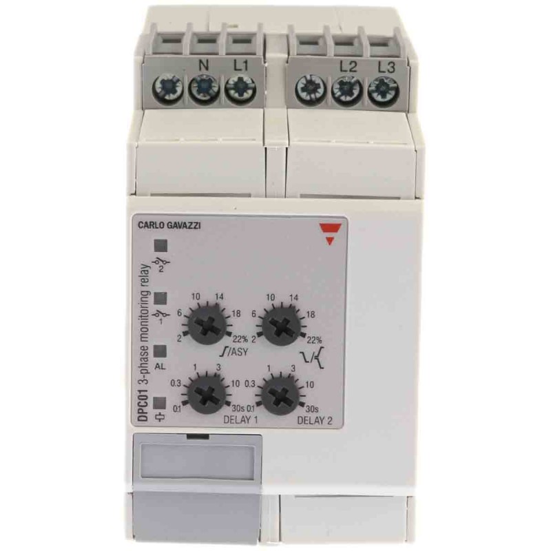 1 pcs - Carlo Gavazzi Phase, Voltage Monitoring Relay, 3, 3+N Phase, SPDT, 510 - 793V ac, DIN Rail