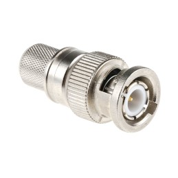 15 pcs - Telegartner, Plug Cable Mount BNC Connector, 50Ω, Crimp Termination, Straight Body